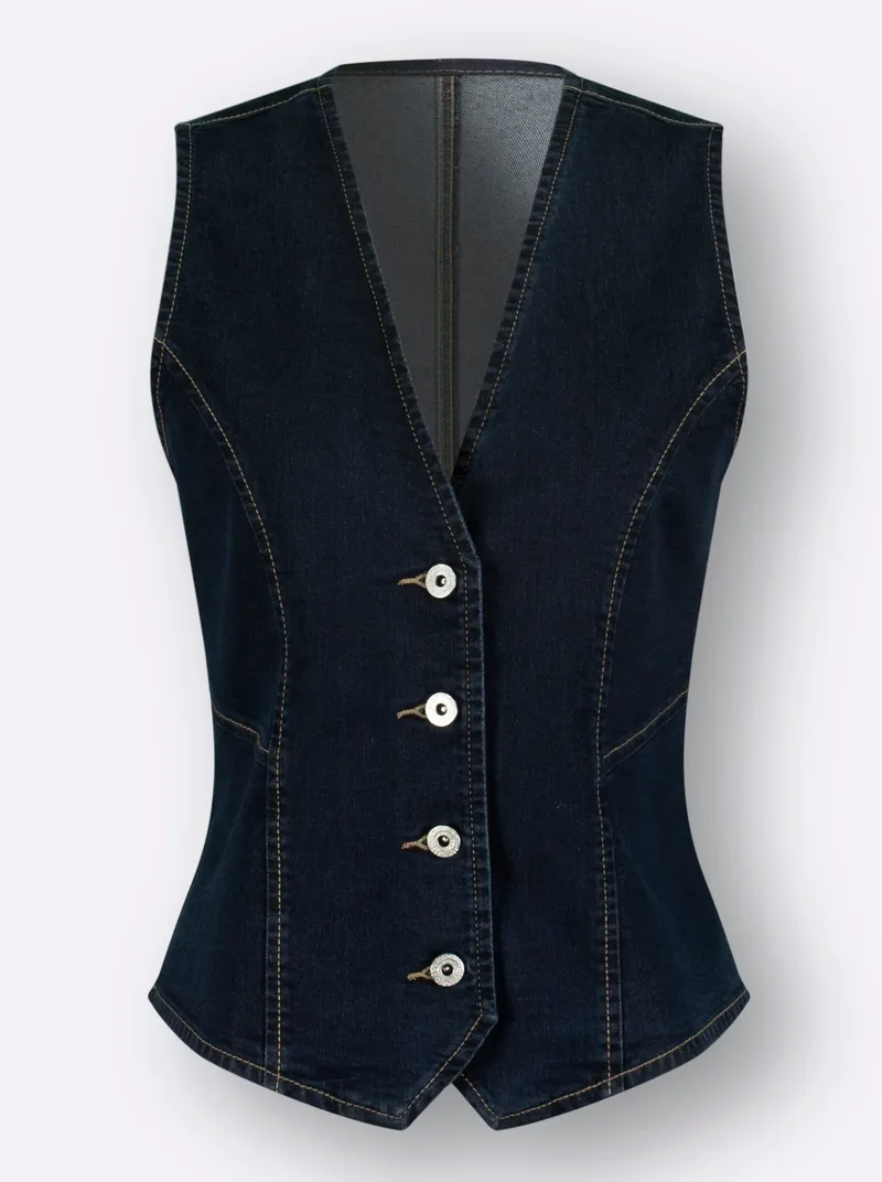 Witt Jeansweste dark blue, Dark blue, – Produktbild 1 von 2