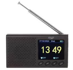 ADLER EUROPE AD 1198 UKW-Radio (FM 87,5 108 MHz, 20 Sender, Bluetooth, LCD-Display, Digital, schwarz) – Produktbild 1 von 1