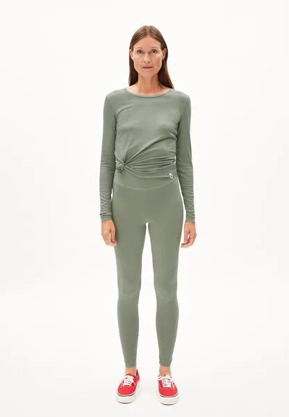 ARMEDANGELS ARMEDANGELS FARIBAA Damen Leggings aus Bio-Baumwoll Mix, Grey green, – Produktbild 4 von 4