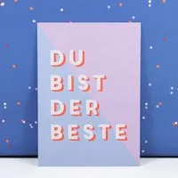 Bow & Hummingbird Bow & Hummingbird Postkarte "Du bist der Beste" – Produktbild 1 von 1