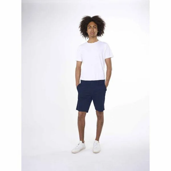 KnowledgeCotton Apparel KnowledgeCotton Apparel Shorts STRETCHED TWILL aus Bio-Baumwolle, Blau (total eclipse), – Produktbild 2 von 3