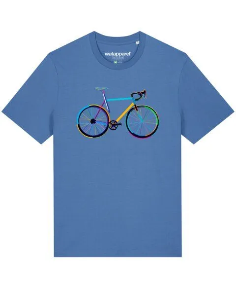 watapparel watapparel T-Shirt Fahrrad by night, Bright blue, – Produktbild 1 von 3