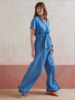 Vertbaudet Kurzärmeliger Jumpsuit für Schwangerschaft und Stillzeit aus Lyocell – Produktbild 1 von 1