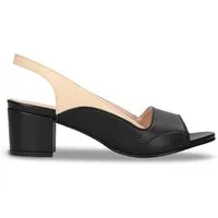 NAE NAE Damen vegan Sandalen Mara Veganes Öko-Leder Beige/Schwarz – Produktbild 1 von 1