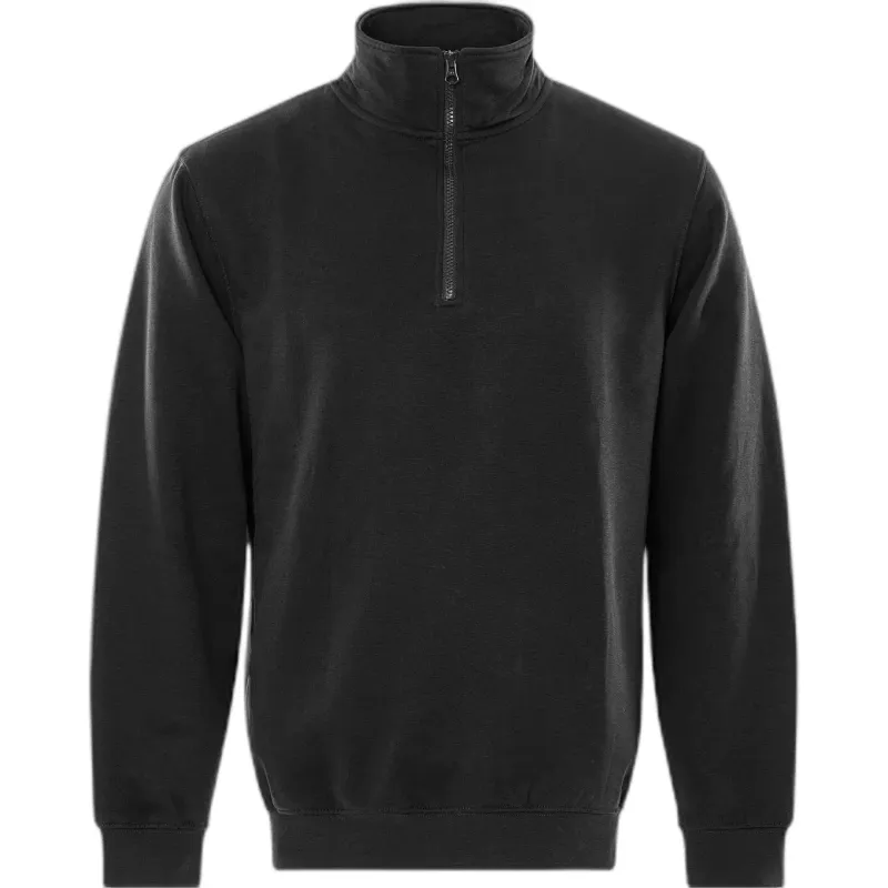 Fristads Sweatshirt 1/2 zip Fristads 1737 SWB, Noir, – Produktbild 1 von 2