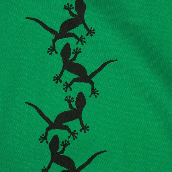 HANDGEDRUCKT HANDGEDRUCKT "Geckos" Shopper aus Baumwolle kbA, Grün, – Produktbild 2 von 2