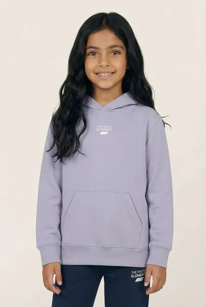 THE FACE OF ELEMENTS THE FACE OF ELEMENTS Essential - Relaxed Fit Kids Hoodie aus 100% Bio-Baumwolle, Lavender (lila), – Produktbild 2 von 4