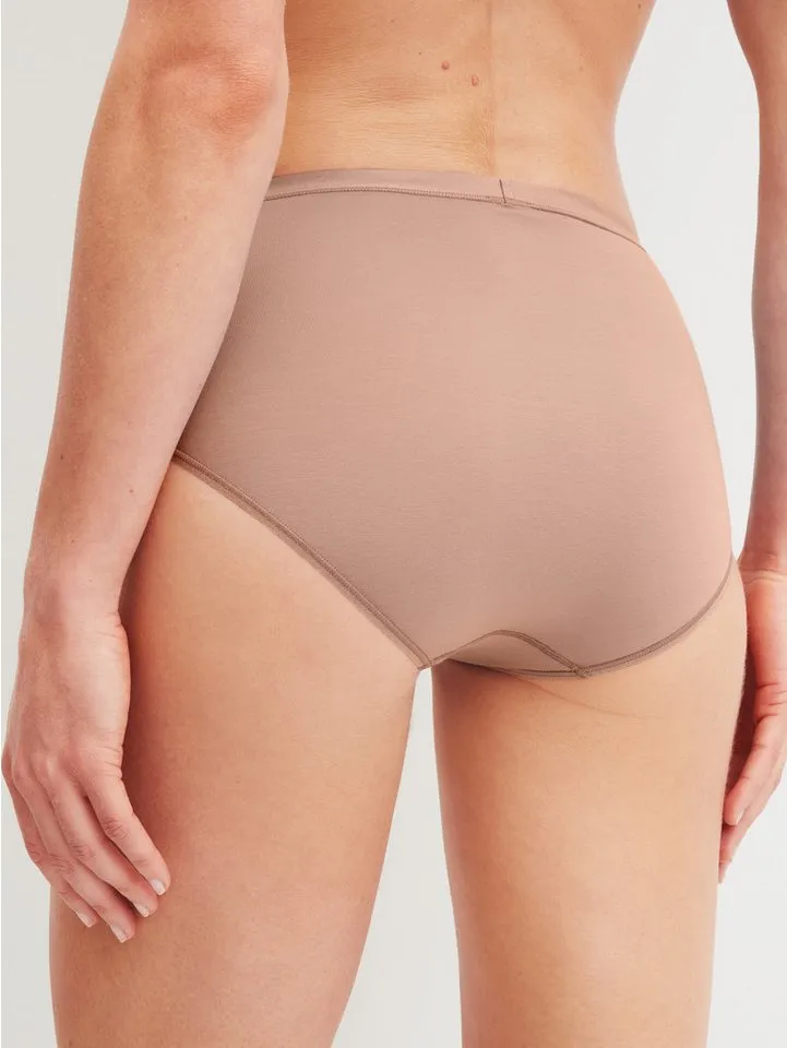 CALIDA CALIDA Slip Natural Comfort elastische, Single Jersey Qualität, Cotton-Mix, weich, pillingarm, Braun, – Produktbild 4 von 5