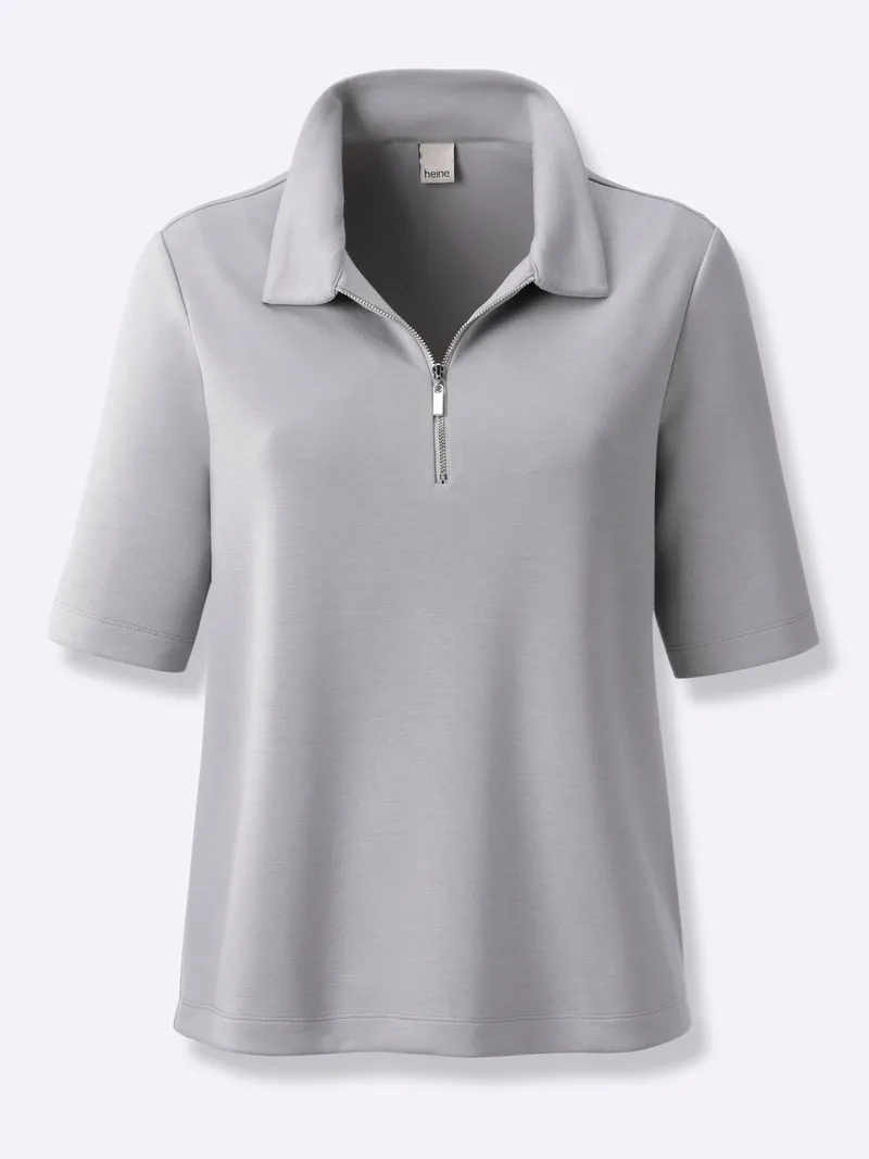 heine Poloshirt steingrau, Steingrau, – Produktbild 1 von 2