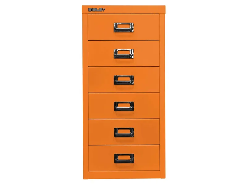 Bisley Bisley Schubladenschrank 6 Schübe, DIN A4 orange – Produktbild 1 von 1