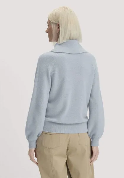 hessnatur hessnatur Strick-Pullover Relaxed aus Cashmere mit Recyclinganteil, Hellblau, – Produktbild 2 von 4