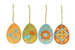 El Puente El Puente Deko-Anhänger "Ostereier", 4er-Set | Fair Trade & Handmade aus Bangladesch – Produktbild 1 von 1
