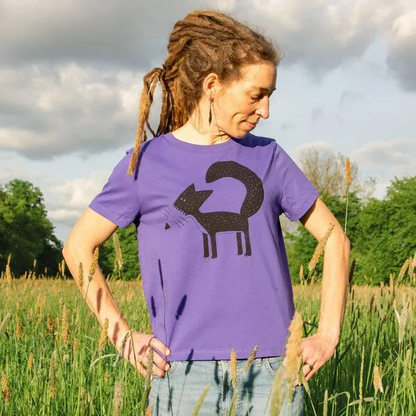 Cmig Cmig Damen T-Shirt Franzi Fuchs in purple love – Produktbild 4 von 4