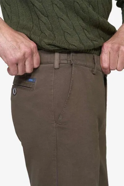 Meyer Meyer Chino mit Dehnbund, Braun (stein), – Produktbild 4 von 4