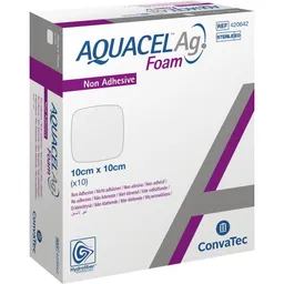 ConvaTec (Germany AQUACEL Ag Foam nicht adhäsiv 10x10 cm Verband 10 St Verband – Produktbild 1 von 1