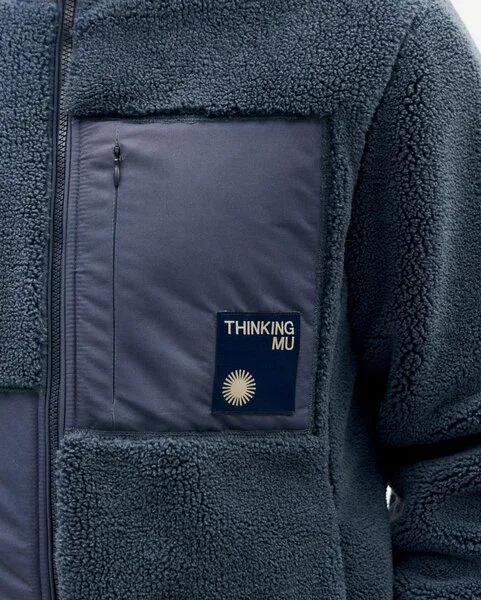 thinking mu thinking mu Herren Übergangsjacke - Mitchel Ecru - aus nachhaltigen Materialien, Sea (blau), – Produktbild 3 von 4