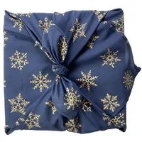 FabRap Gift Wrap FabRap Gift Wrap Wiederverwendbare Geschenkverpackung Furoshiki - FabRap (einseitig), Midnight snowflakes (blau), – Produktbild 1 von 1