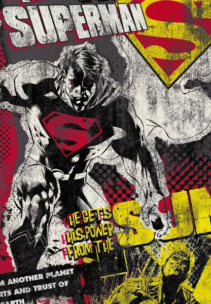 LOGOSH!RT LOGOSH!RT - DC - Superman - Earth Hero - 100% Organic Cotton - T-Shirt, Plum, – Produktbild 3 von 3