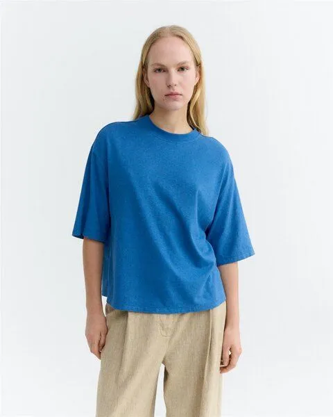 thinking mu thinking mu Hanf T-Shirt Modell: Lena, Light cobalt (blau), – Produktbild 3 von 4