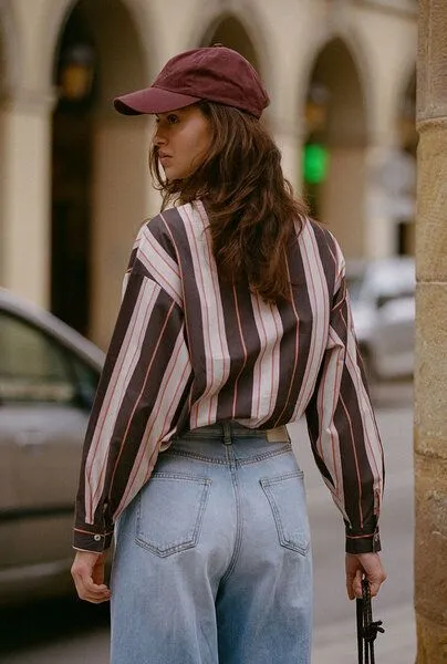 Nénés Nénés Lucile Shirt, Pflaume streifen, – Produktbild 2 von 4
