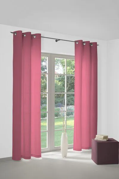 Nature by Adam Nature by Adam Vorhang aus 100% Bio-Baumwolle - Made in Germany - Uni Collection, Pink, – Produktbild 5 von 7
