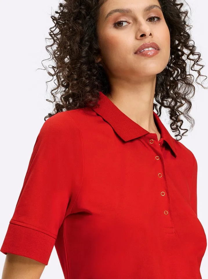 heine heine Jerseykleid Jersey-Kleid Kurzarm, Rot, – Produktbild 5 von 5