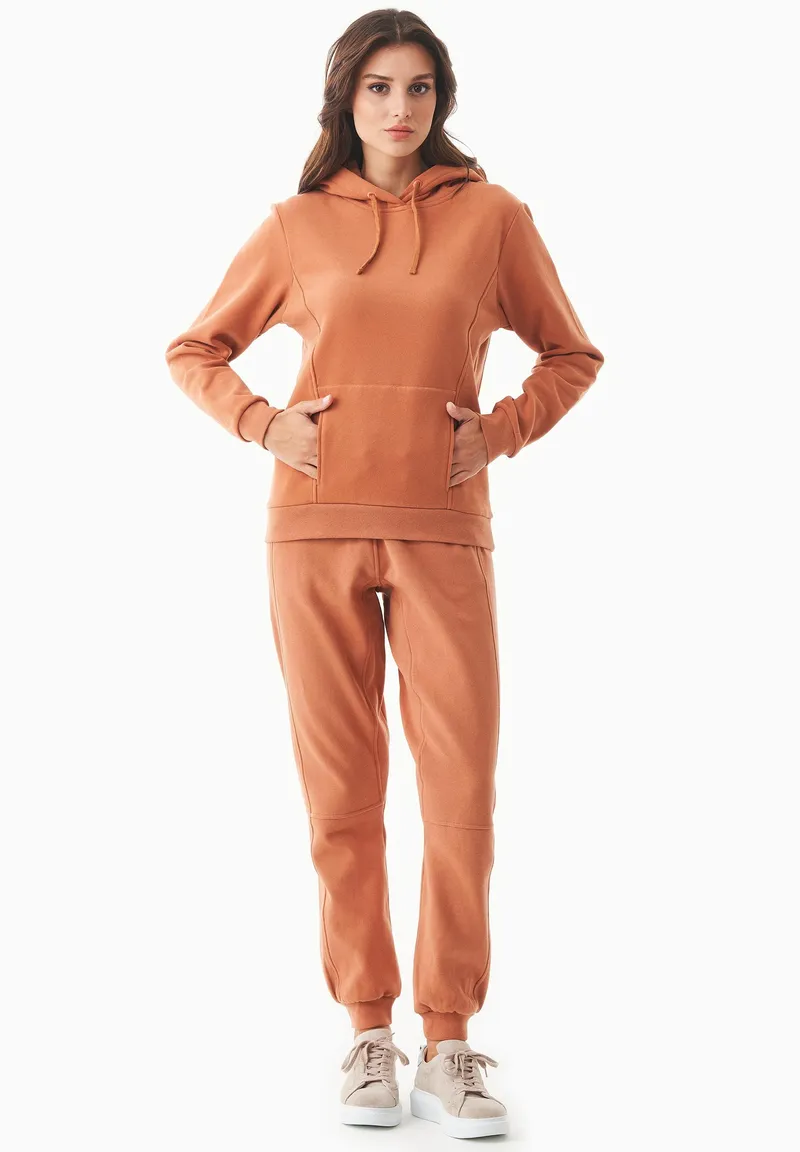 ORGANICATION ORGANICATION Damen vegan Sweathoodie Soft Touch Biologisch Baumwolle Orange, Orange, – Produktbild 1 von 2