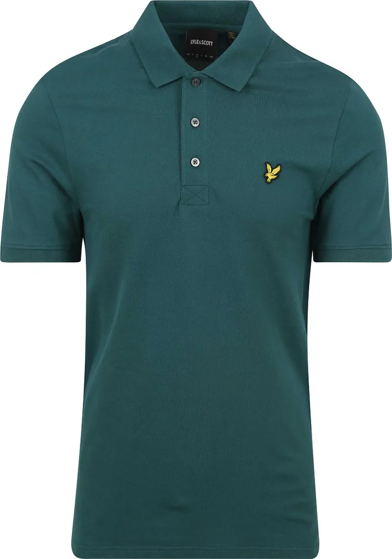 Lyle and Scott Lyle und Scott Polo Plain Dunkelgrün - Größe S, Grün, – Produktbild 2 von 3