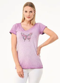 ORGANICATION ORGANICATION Cold Pigment Dyed T-Shirt T-Shirt aus Bio-Baumwolle mit Schmetterling-Print – Produktbild 1 von 1