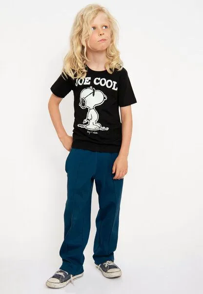 LOGOSH!RT LOGOSH!RT - Comics - Peanuts - Snoopy - Joe Cool - Bio T-Shirt Print - Kinder, Schwarz, – Produktbild 2 von 4