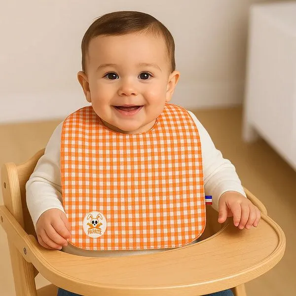 PAPATE PAPATE Lätzchen aus Bio-Baumwolle, Orange, – Produktbild 2 von 3