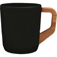 Keramiktasse "Woody" 330 ml, black – Produktbild 1 von 1