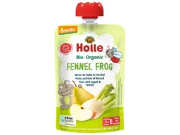 Holle Holle Quetschie Bio-Fruchtmus "Birne, Apfel, Fenchel", Fennel Frog, ab 6. Monat, 100 g – Produktbild 1 von 1