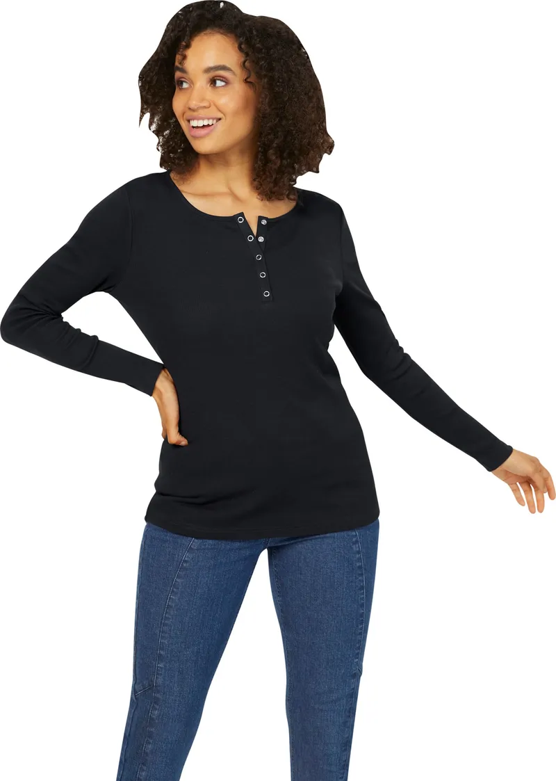 heine Langarmshirt schwarz, Schwarz, – Produktbild 2 von 2