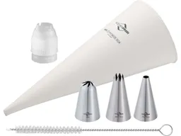 Spritzbeutel-Set mit 3 Edelstahl-Tüllen, Spritzbeutel 35 cm, Reinigungsbürste – Produktbild 1 von 1