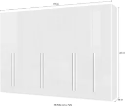 OTTO home Kleiderschrank Piano, UV lackiert, hochglänzend in beige oder weiß, FSC-zertifiziert (Made in Europe) in vielen Breiten, Höhe 224cm, mit Soft-Close Funktion – Produktbild 1 von 1