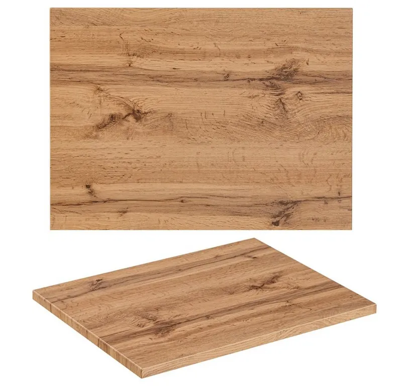Lomadox Waschtisch ADELAIDE-56-CASHMERE, Waschtischschrank, kaschmir und Eiche mit gerillter Front, 60cm breit, Beige|weiß, – Produktbild 4 von 5
