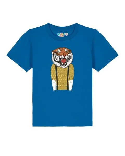 watabout.kids watabout.kids T-Shirt Kinder Tiger Head, Royal blue, – Produktbild 1 von 2