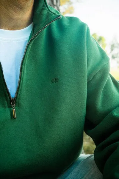 DIRTS dirts Quarter Zip Sweater Oversized, Court green, – Produktbild 4 von 4
