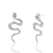 ELEKTROPULLI Ohrringe ca. 28x14mm Elektropulli, Silber, – Produktbild 3 von 4