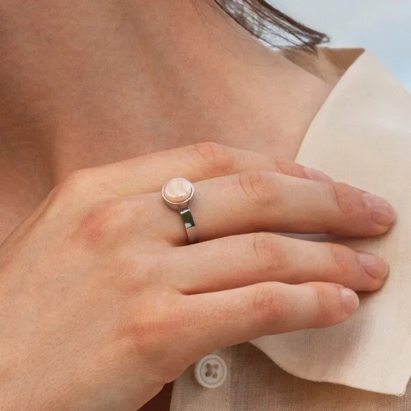 ALEXASCHA ALEXASCHA Größenverstellbarer Ring mit Stein, Silver, – Produktbild 7 von 7