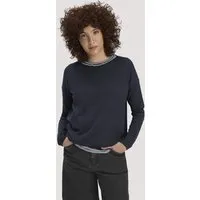hessnatur hessnatur Strick Pullover Oversize aus TENCEL Lyocell mit Bio-Baumwolle, Marine, – Produktbild 1 von 1
