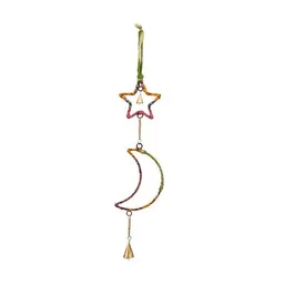 El Puente El Puente Windspiel "Mond und Stern" | Fair Trade & Handmade aus Indien – Produktbild 1 von 1