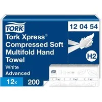 Tork Tork Xpress Multifold-Papierhandtücher "Advanced H2" komprimiert, 12 x 200 Blatt, weiß – Produktbild 1 von 1