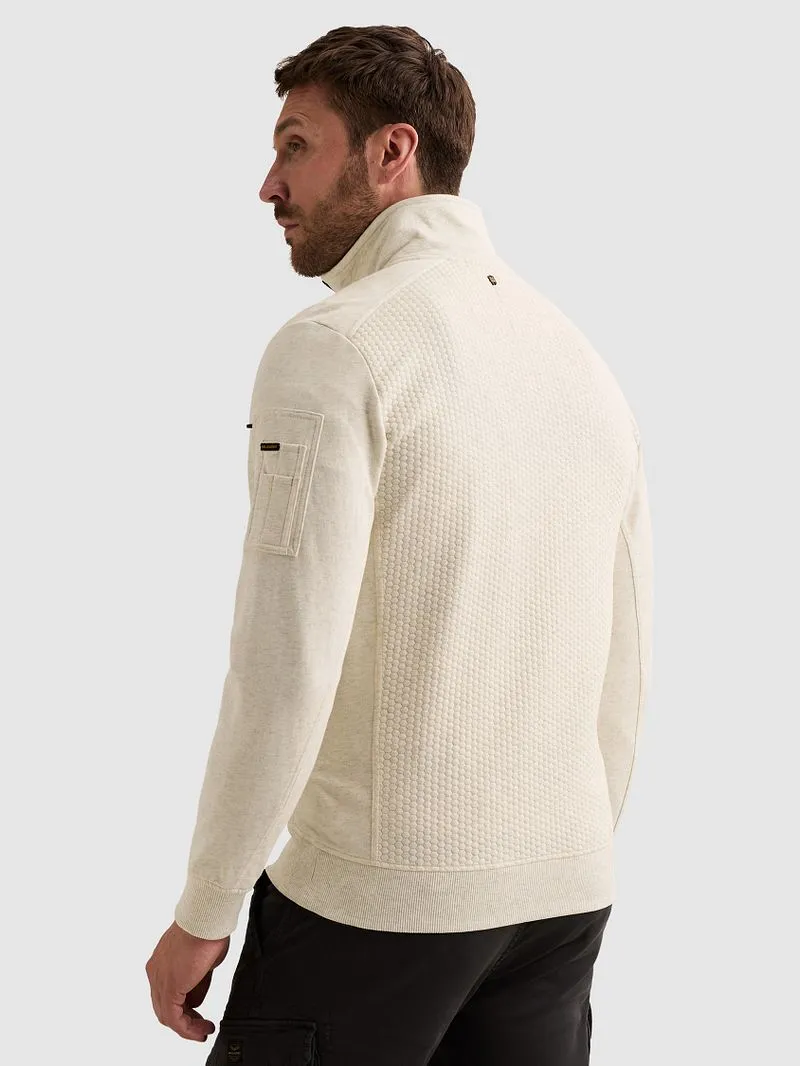PME Legend PME Legend Strickjacke Interlock Bone White Melee, Wollweiß, – Produktbild 5 von 5