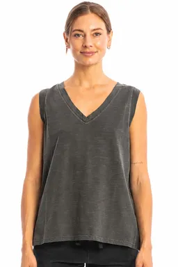 RAVENS VIEW IBIZA RAVENS VIEW IBIZA Damen vegan Top Marea Anthrazit – Produktbild 1 von 1