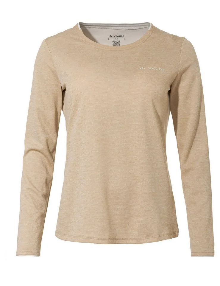 Vaude Vaude T-Shirt Women's Essential LS T-Shirt (1-tlg) schnelltrocknendes und funktionelles Shirt, Beige, – Produktbild 1 von 4