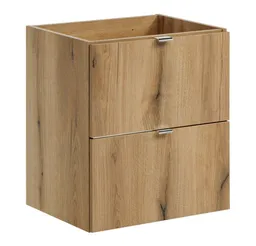 Lomadox Waschtisch NEWPORT-56-OAK, 50cm breit, in Eiche, Metallgriffe – Produktbild 1 von 1