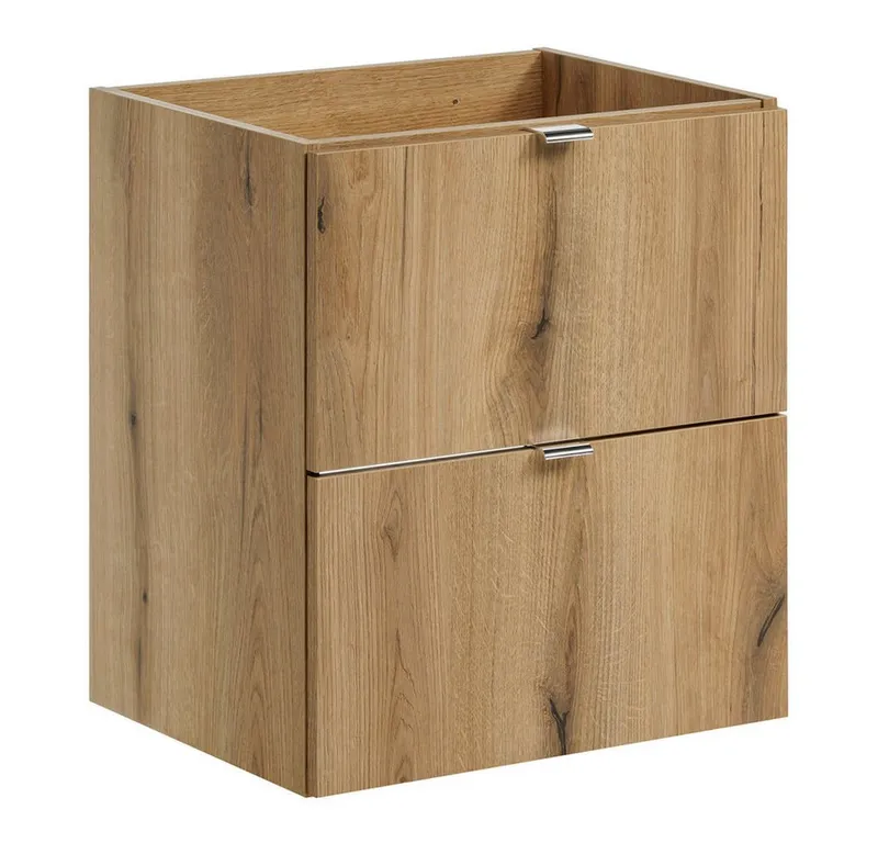 Lomadox Waschtisch NEWPORT-56-OAK, Unterschrank mit Waschbecken, Eiche, 50cm, Braun, – Produktbild 5 von 5