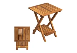 Spetebo Beistelltisch Akazie Beistelltisch geölt für Außen - 35 x 35 cm (Anzahl, 1-St., Stück), Reines Naturprodukt – Produktbild 1 von 1